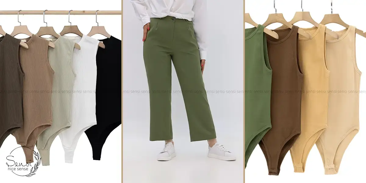 بادی ساده + شلوار واید