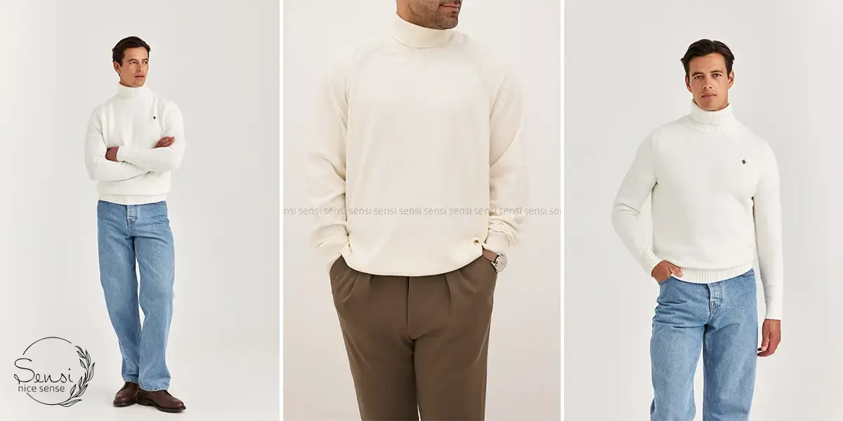 بلوز یقه اسکی مردانه؛ انتخاب شیک و گرم برای روزهای سرد