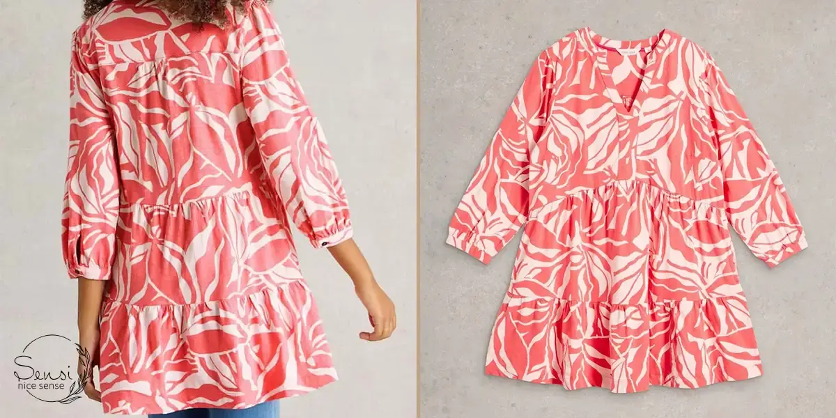 تونیک نخی آستین‌دار یا سه‌ربع