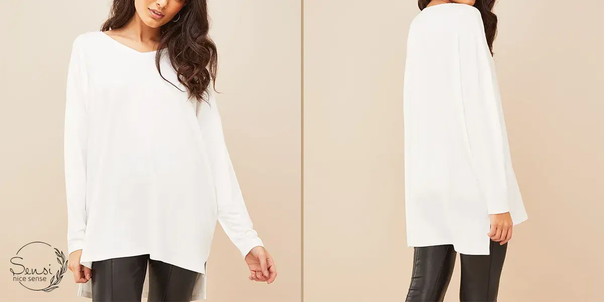 تونیک نخی با برش آزاد یا اورسایز