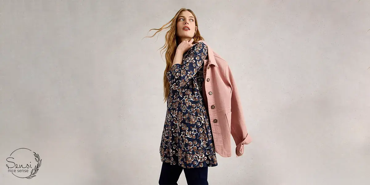 تونیک نخی با طرح گل‌دار