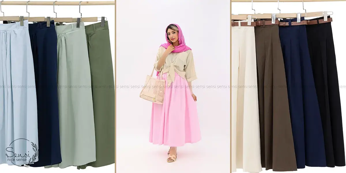 دامن ساده با شومیز طرحدار یا رنگی