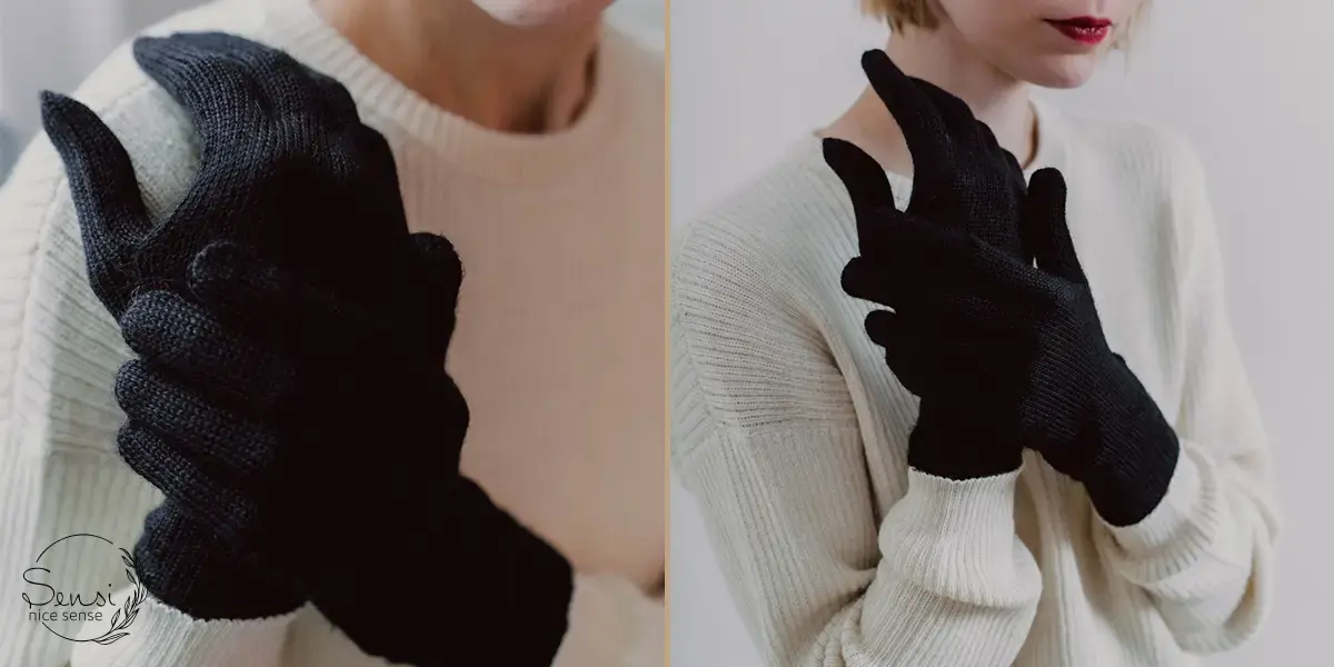 دستکش بافتنی زنانه