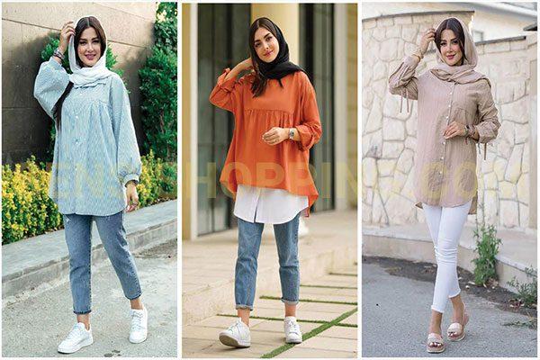 روش های ست کردن مانتو شومیزی