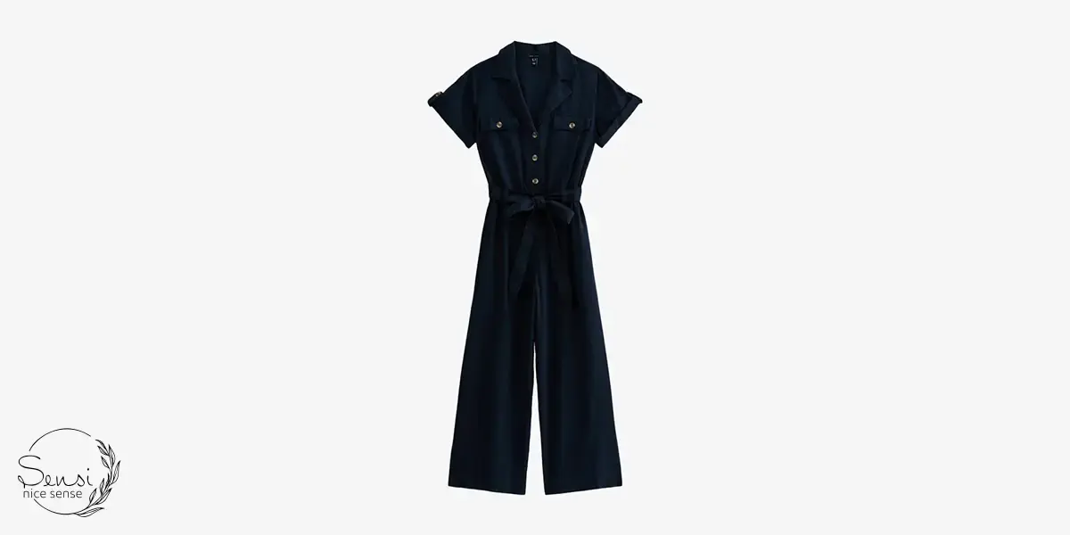 سرهمی زنانه با دکمه و جیب جلو