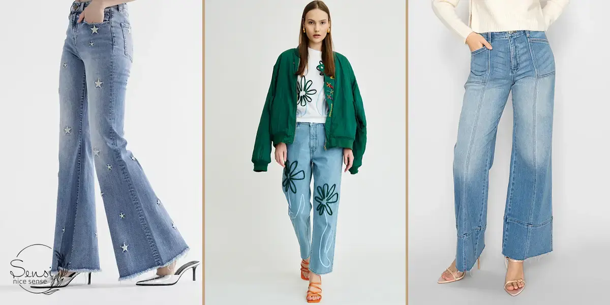 شلوار جین تزئین‌شده یا خاص