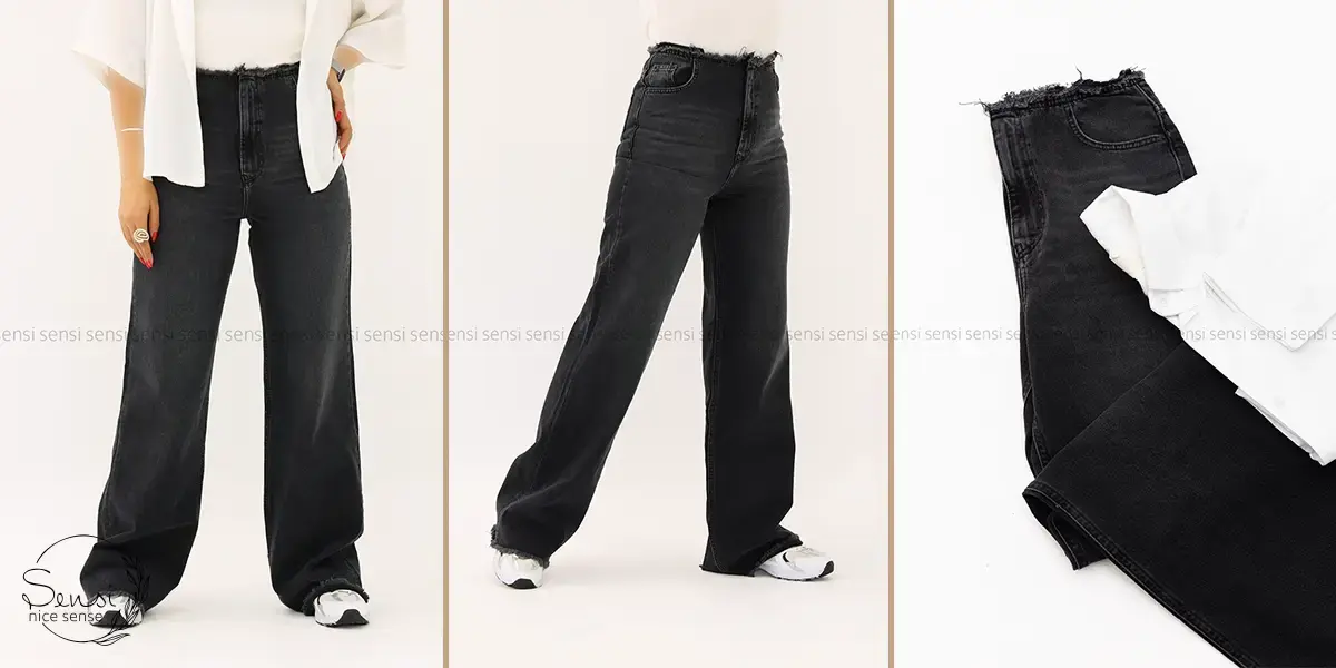 شلوار جین تیره برای استایل رسمی‌تر