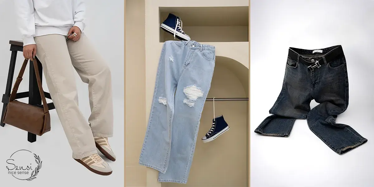 شلوار جین راسته 