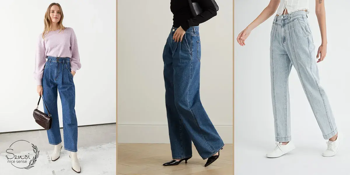 شلوار جین کمر پیله‌ای