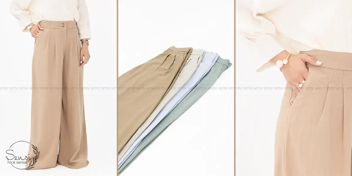 شلوار پارچه‌ای ساده برای استایل مینیمال