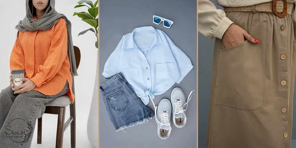 چطور شومیز دکمه دار را با دامن استایل کنیم؟