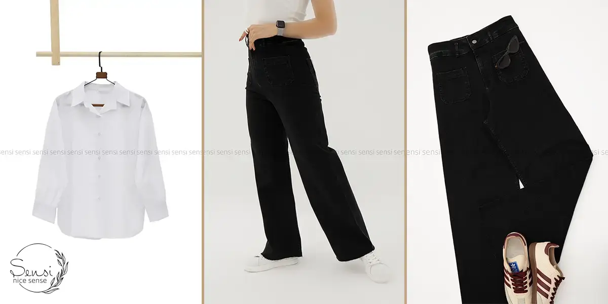 ست‌های جذاب شومیز و شلوار جین در پاییز و زمستان