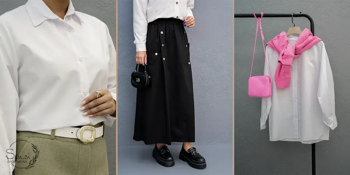 چطور شومیز سفید را با دامن استایل کنیم؟