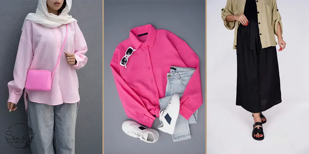 چطور شومیز یقه دار را با دامن استایل کنیم؟