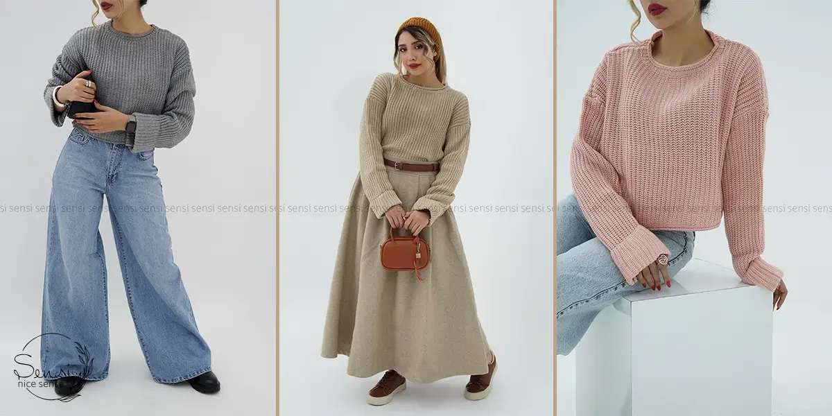 پلیور اورسایز + دامن میدی؛ انتخابی عالی برای استایل خیابانی