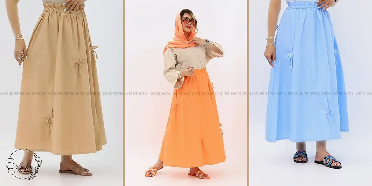 دامن چین دار 