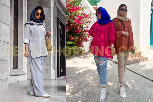 بهترین شلوار برای استایل با شومیز مانتویی جلو بسته