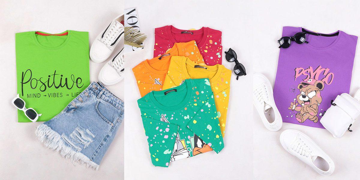 راهنمای خرید تیشرت چاپی نخی زنانه و دخترانه