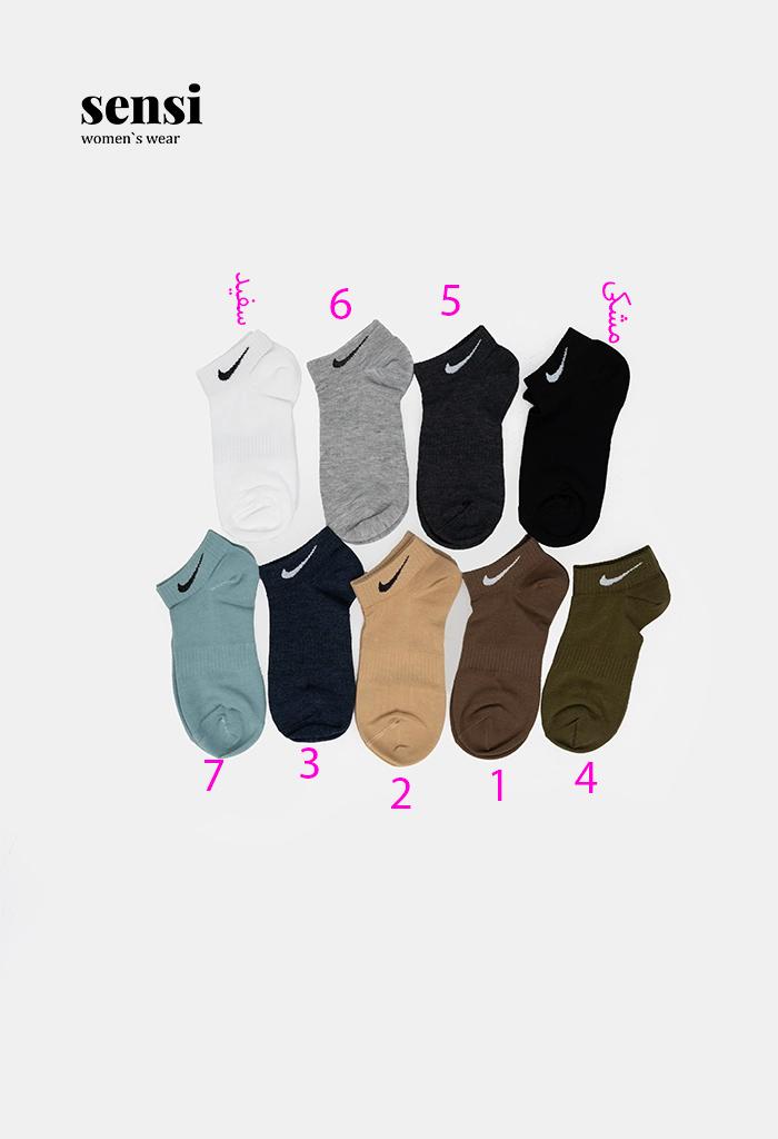 جوراب مچی نایک پنبه رنگی کد1001077