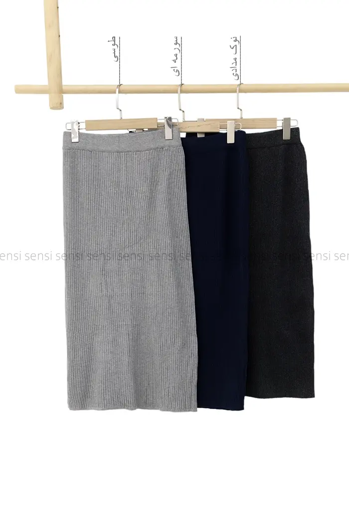 دامن بافت پشت چاک کد1004594