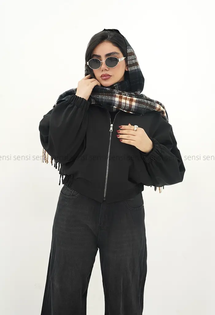 بامبر جلو زیپ سانتانا آستر دار کد1004825