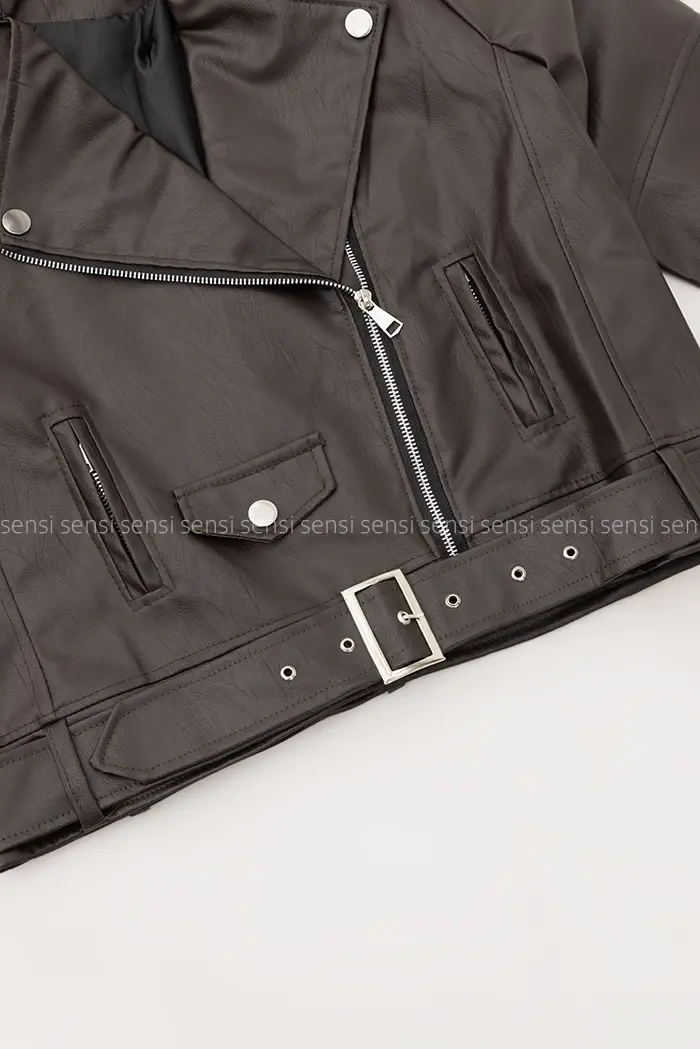 بایکر چرم آستر دار زارا کد1004863
