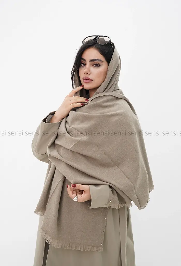 شال بافت موهری پرچی کد1004705