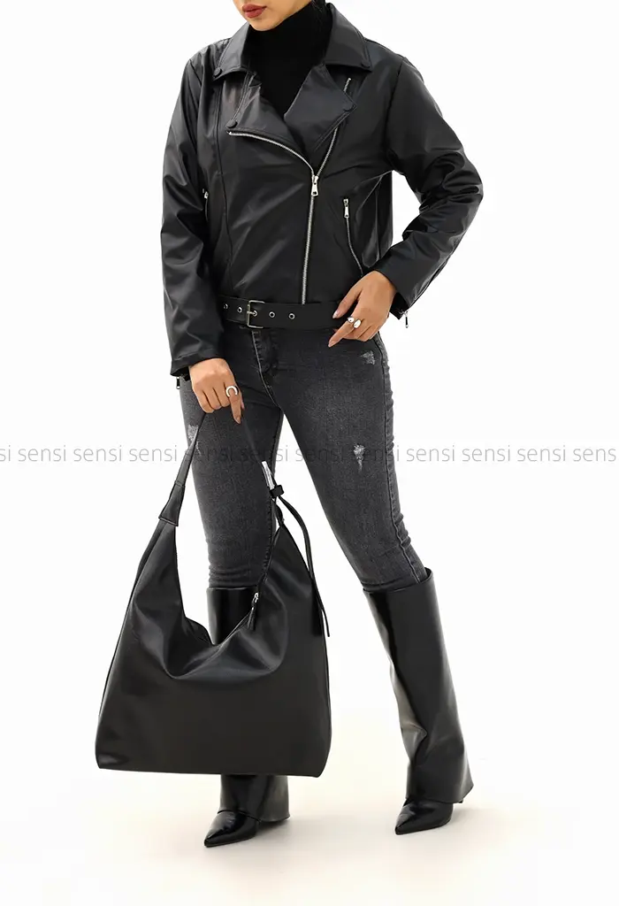 بایکر چرم آستر دار زارا کد1004868