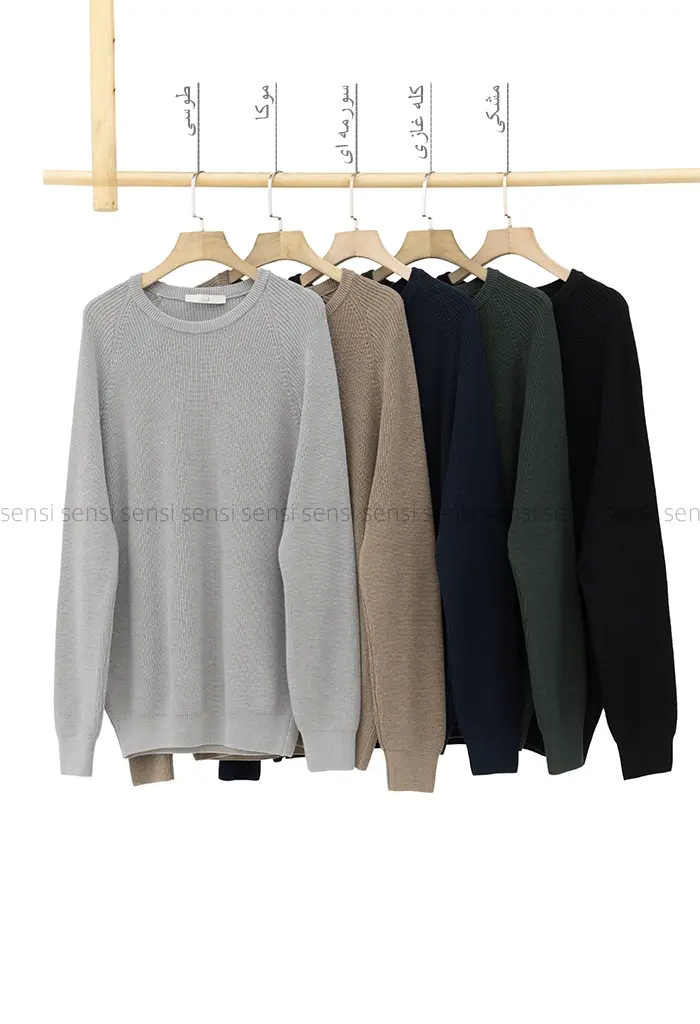 بلوز بافت یقه گرد مردانه کد20000037