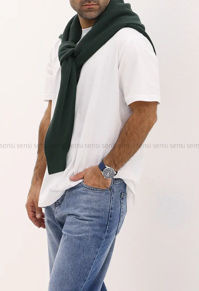 بلوز بافت یقه گرد مردانه کد20000037