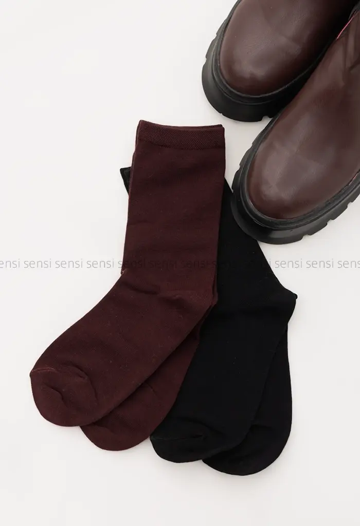 جوراب ساده رنگی ساق دار کد1004929