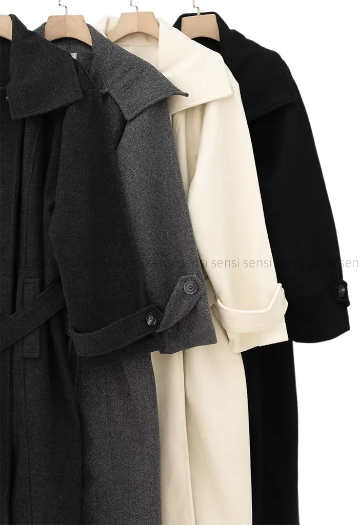 پالتو فوتر 2دکمه یقه ایستاده آستر دار@ کد1004814