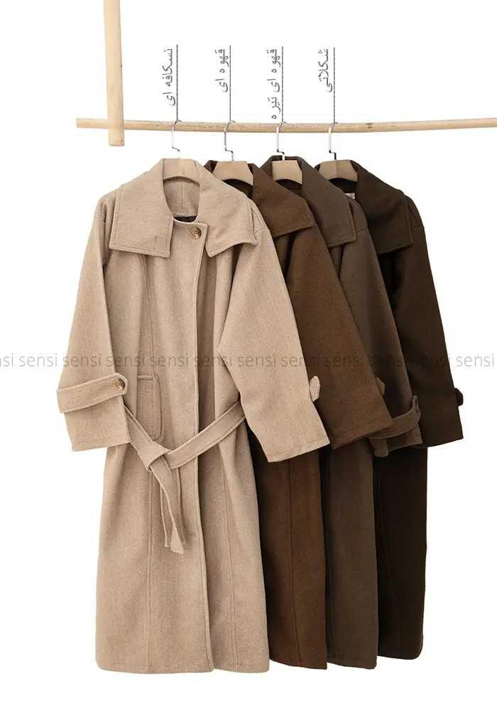 پالتو فوتر 2دکمه یقه ایستاده آستر دار@ کد1004814