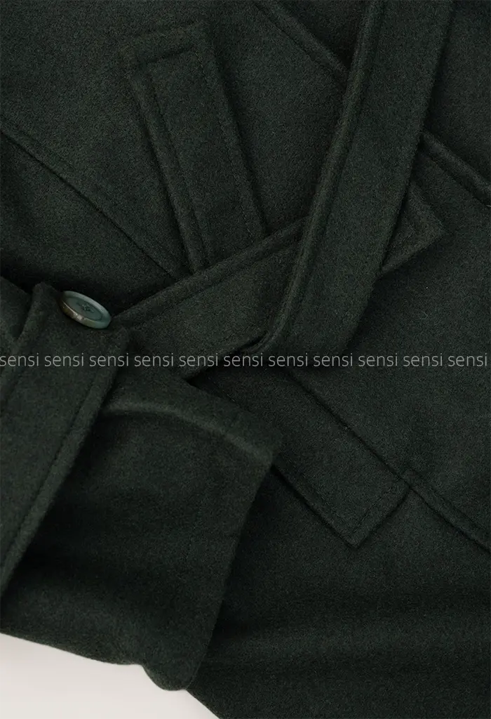 پالتو فوتر 2دکمه یقه ایستاده آستر دار@ کد1004814