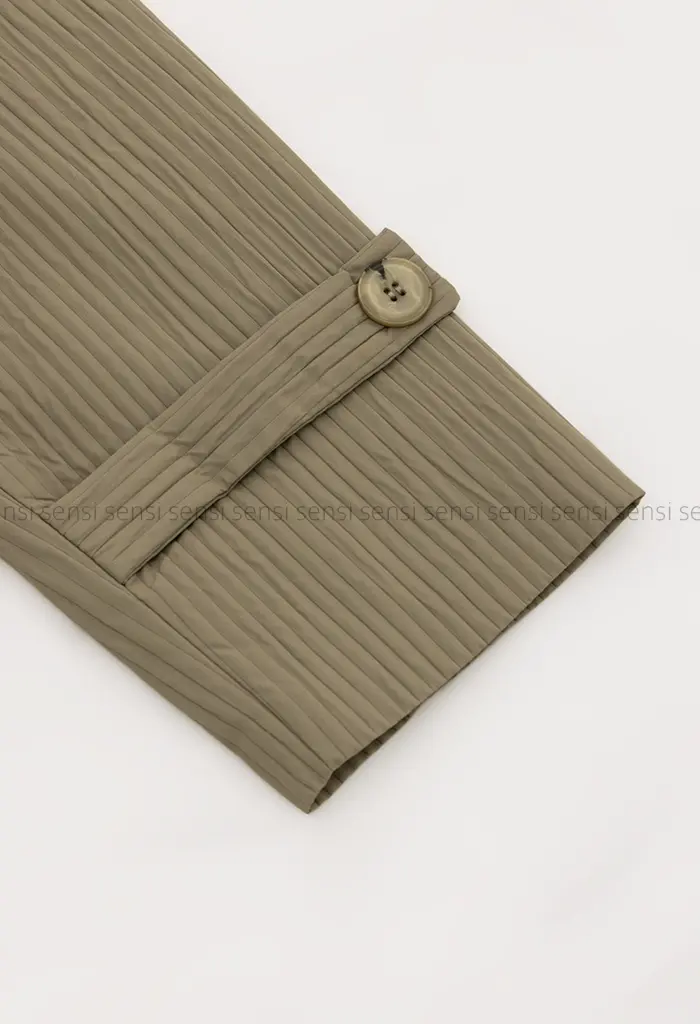 بارانی آستر دار میله ای کد1005041