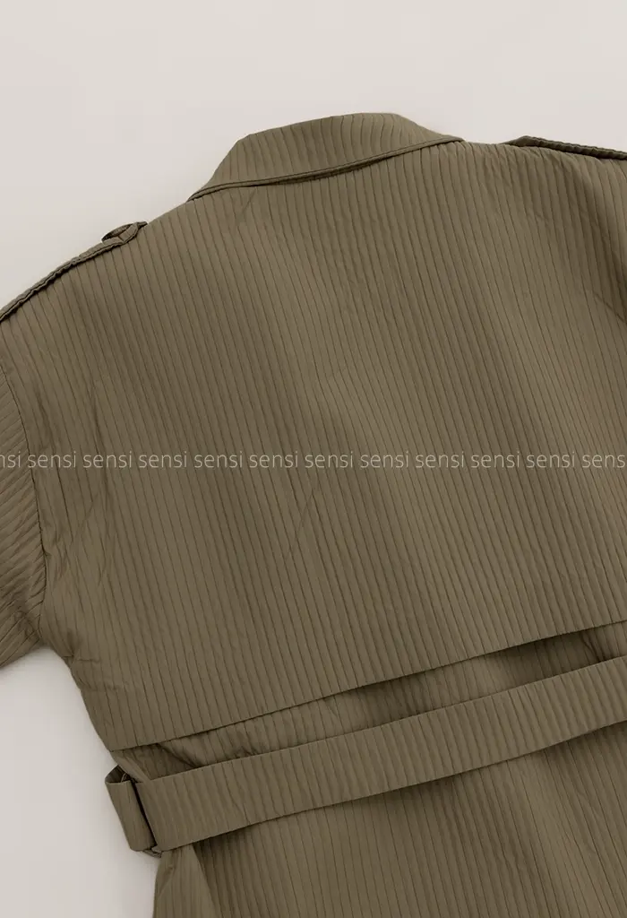 بارانی آستر دار میله ای کد1005041