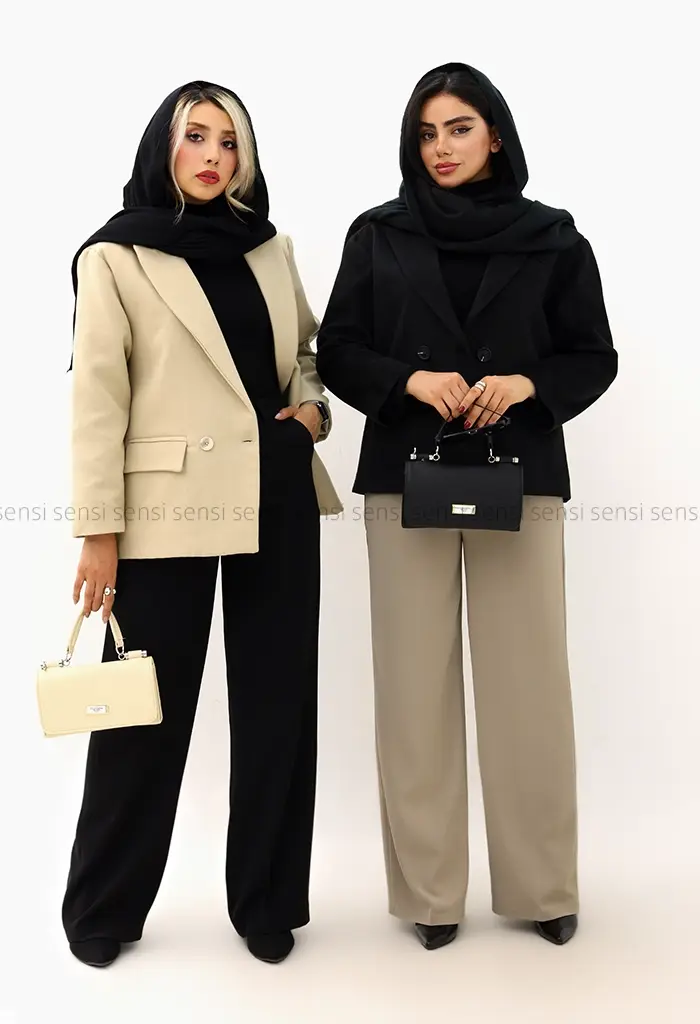 شلوار کرپ بگ  لخت کد1005003