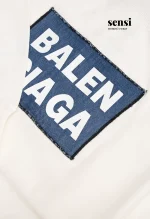 ست دورس شلوار ترکیبی جین balenciga