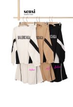 ست دورس شلوار گلکسی Balenciaga نارنگ