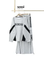 ست دورس شلوار گلکسی Balenciaga نارنگ