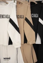 ست دورس شلوار گلکسی Balenciaga نارنگ