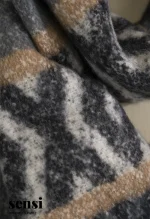شال بافت گیسو پشمی