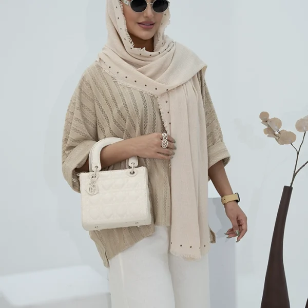 شومیز پانچ گیپور دار لمه مراکشی