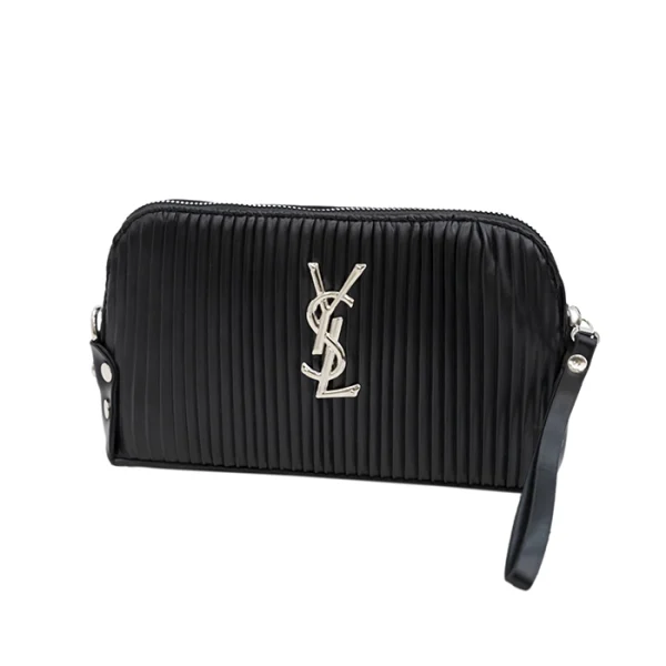 کیف پاسپورتی چرم YSL پلیسه