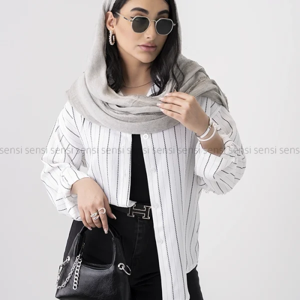 شومیز راه راه طنابی کد1002540