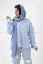 شومیز راه راه پاپیون کد1002545
