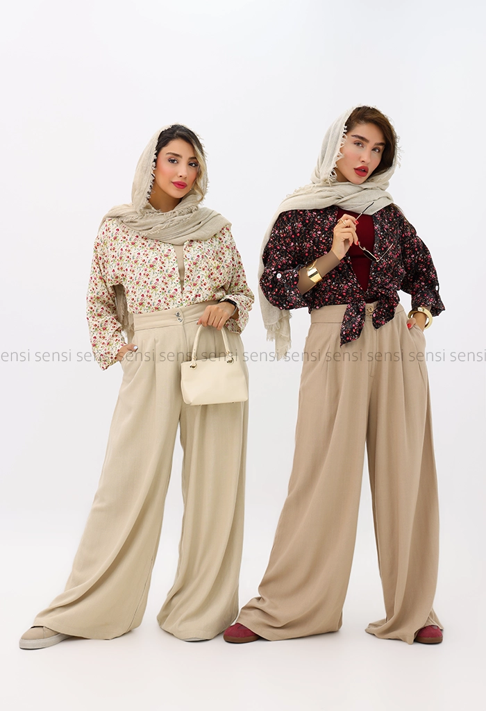 شومیز نخی طرح دار