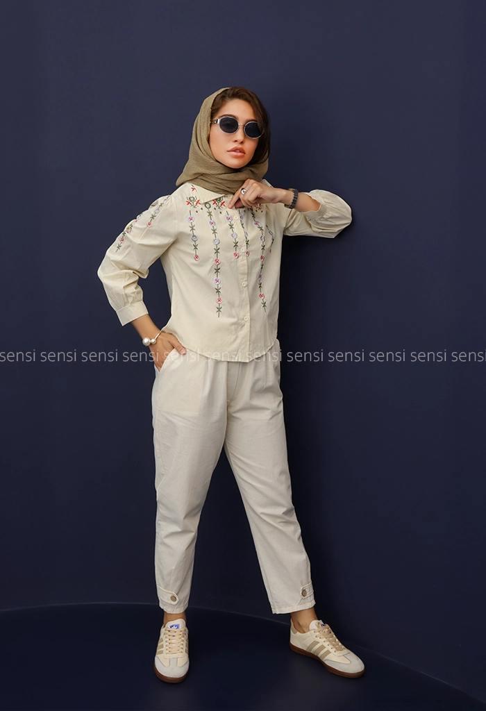 شومیز گلدوزی نخی