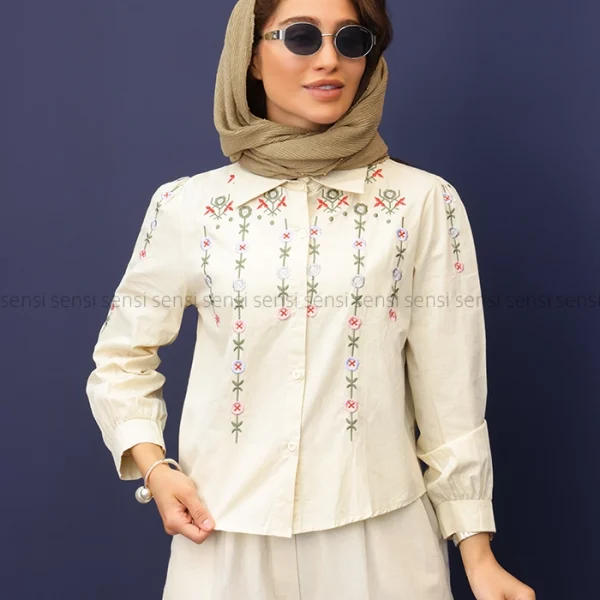 شومیز گلدوزی نخی