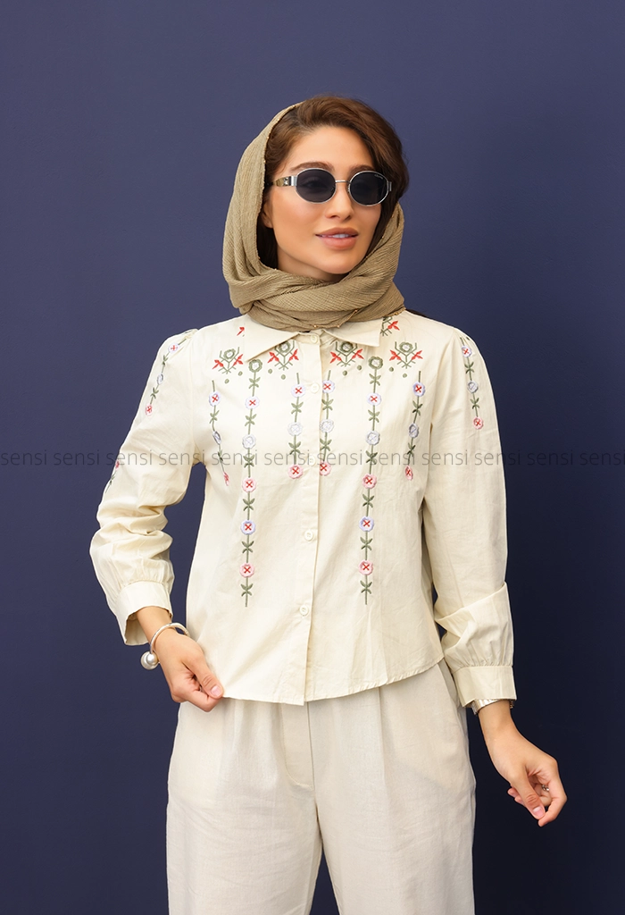 شومیز گلدوزی نخی